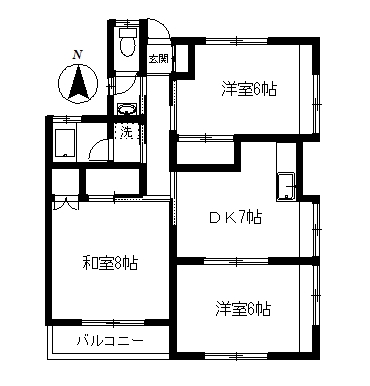 エクセルハイツＡの間取り