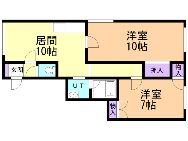 札幌市北区北三十四条西のマンションの間取り