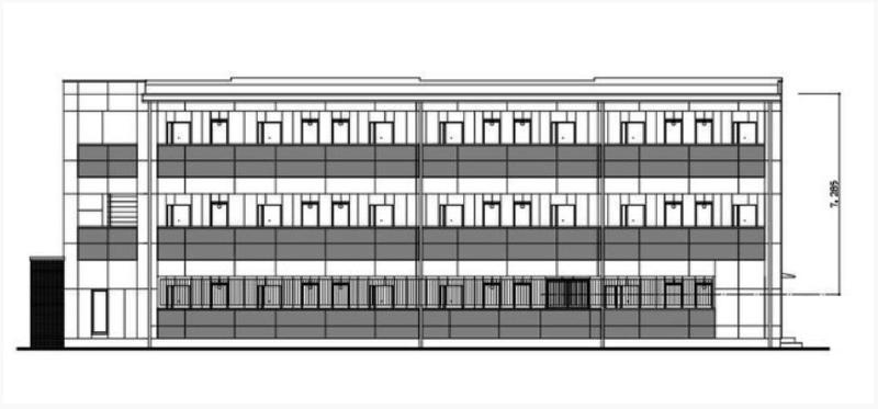 建物外観　仮）西条本町駅前マンション　意匠図