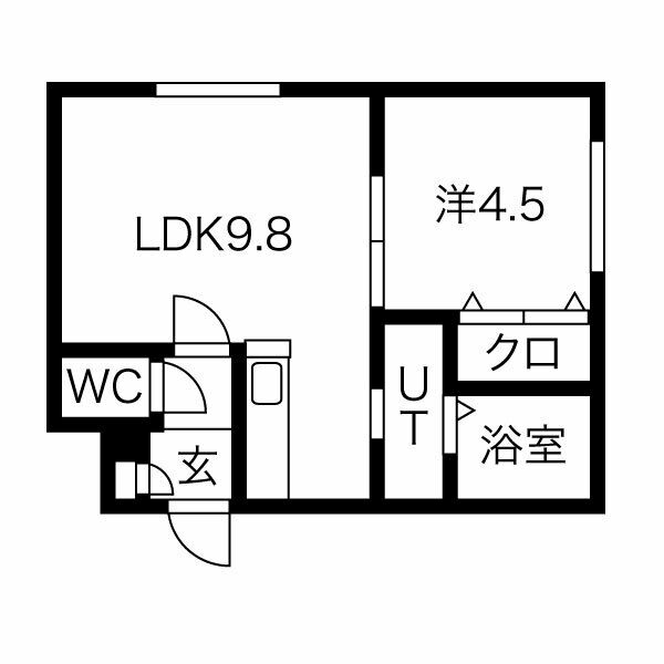 ING南8条の間取り写真