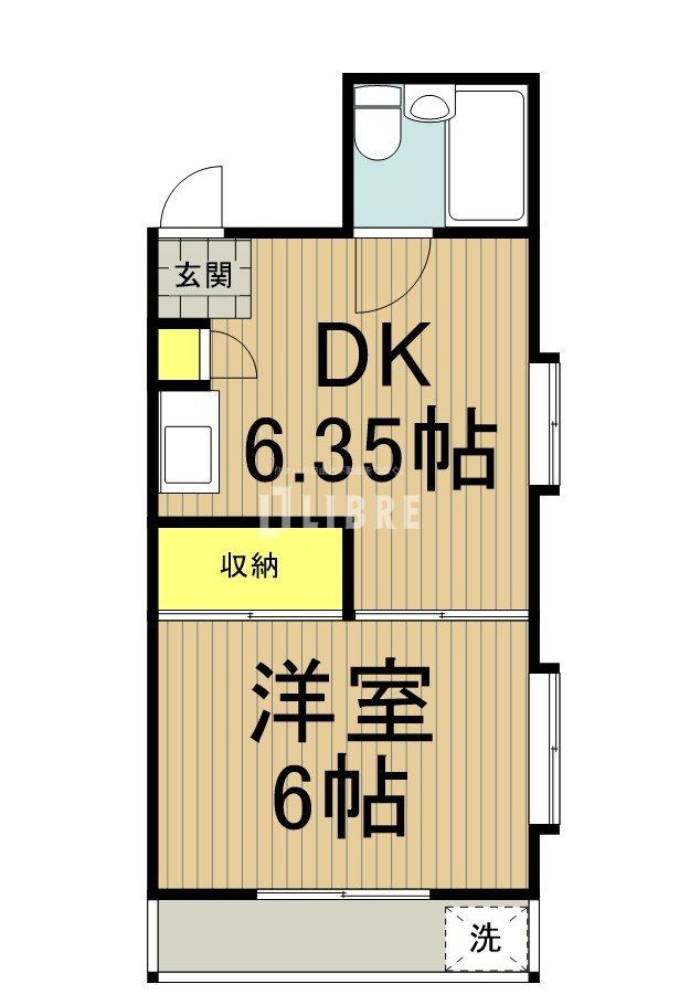 ＪＲ青梅線 西立川駅 徒歩14分 3階建 築41年の間取り写真
