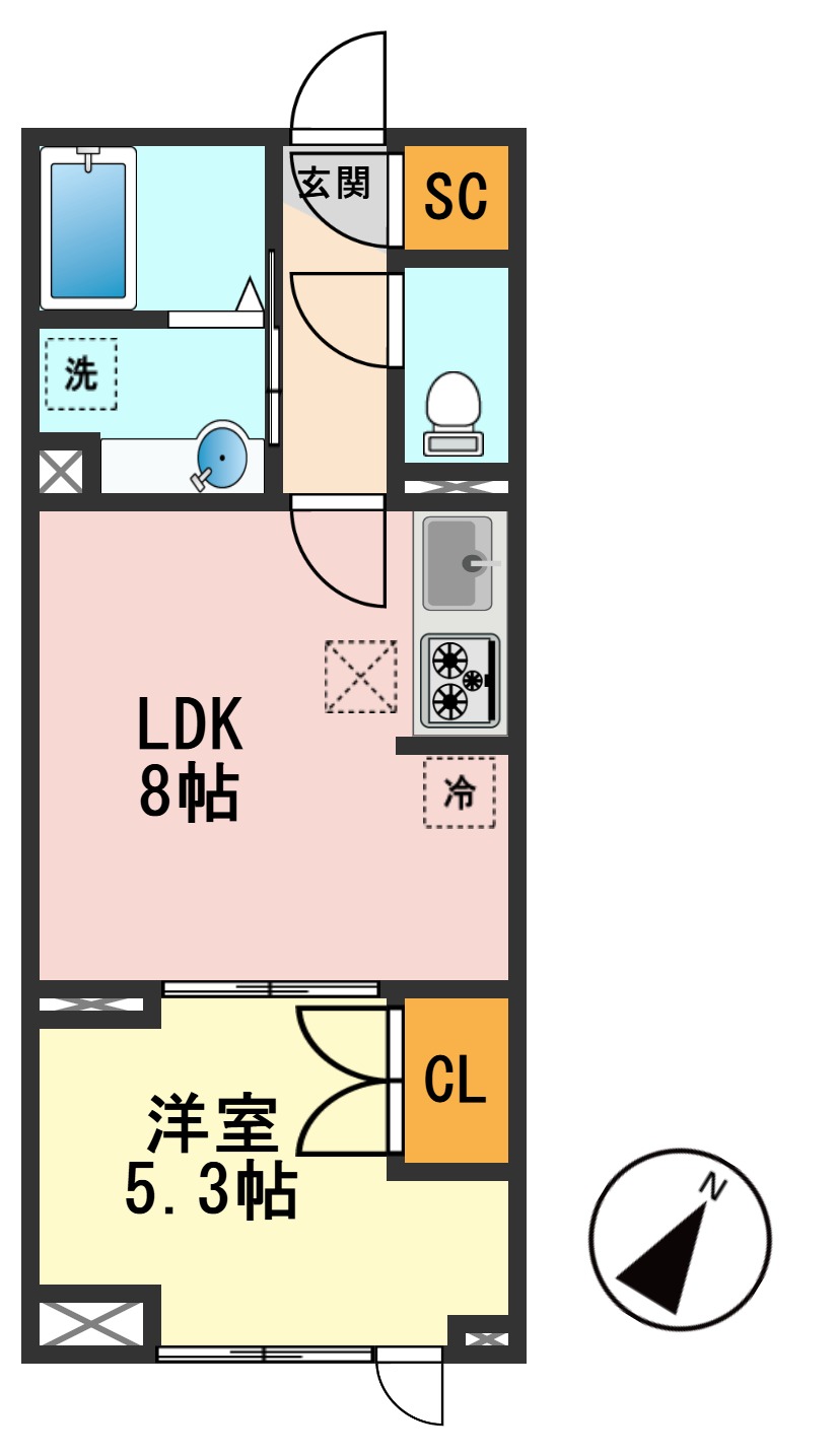都営新宿線 瑞江駅 徒歩9分 3階建 築3年の間取り写真