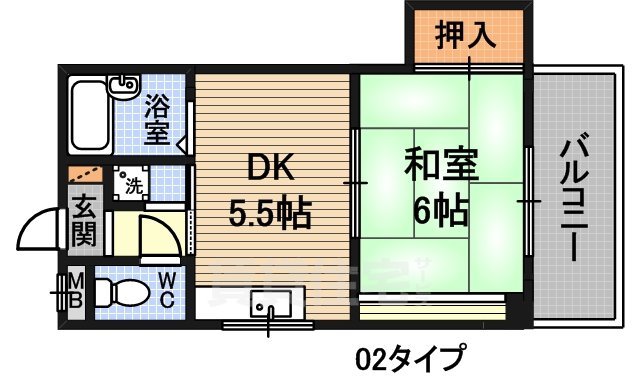 脇田ハイツ2号館の間取り写真