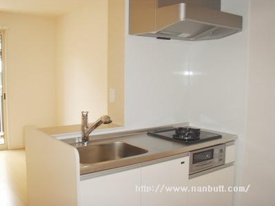 キッチン　2口ガスコンロ付きシステムキッチン