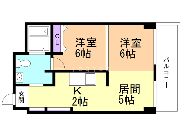 シャンノール平和通の間取り