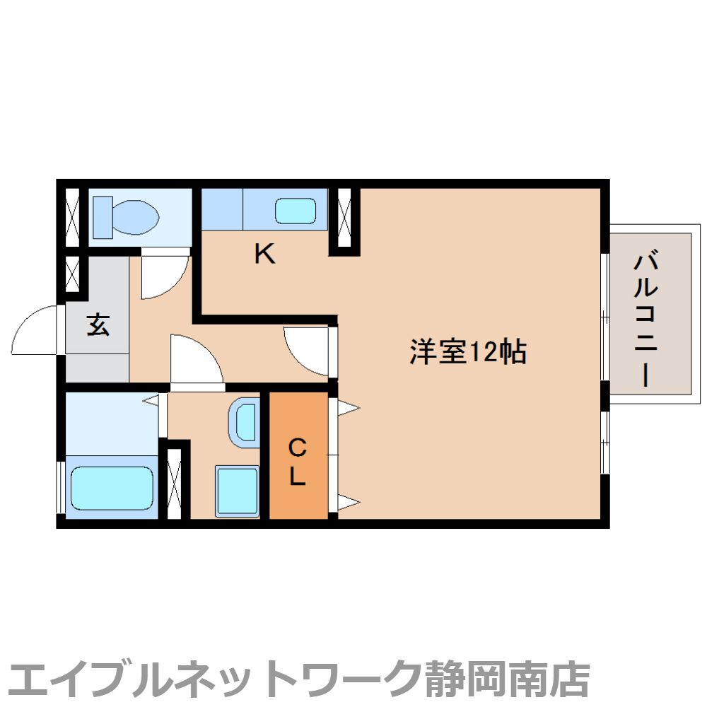 藤枝市下青島のアパートの間取り