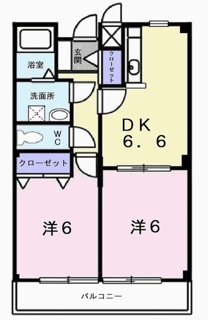 西脇市高田井町のアパートの間取り