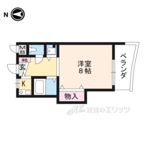 大津市木下町のマンションの間取り