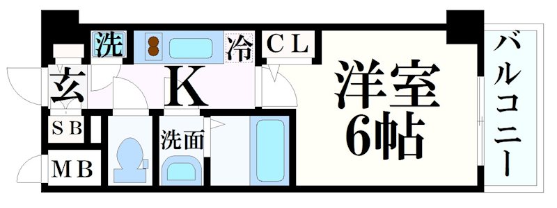 レジュールアッシュ神戸ハーバーランドの間取り