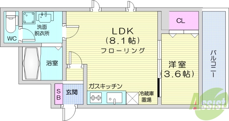 ヴェール広瀬町の間取り