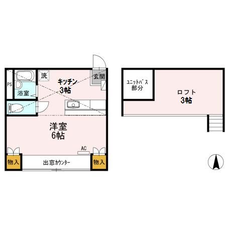 新潟市秋葉区山谷町のアパートの間取り