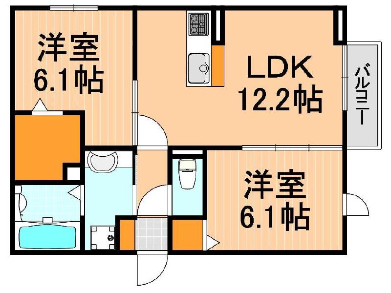 グラナーデ鹿浜の間取り