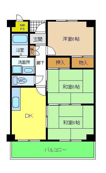 サンメゾン二反田の間取り