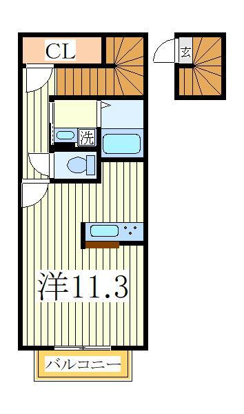 白井市冨士のアパートの間取り