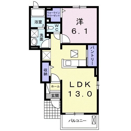 【白石市郡山のアパートの間取り】