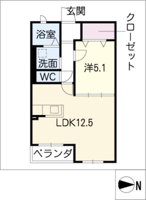 【ハートフルマンション　ルーナの間取り】