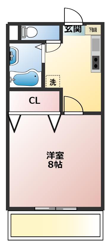 タケコーポIIの間取り