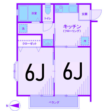 横浜市神奈川区三ツ沢西町のアパートの間取り