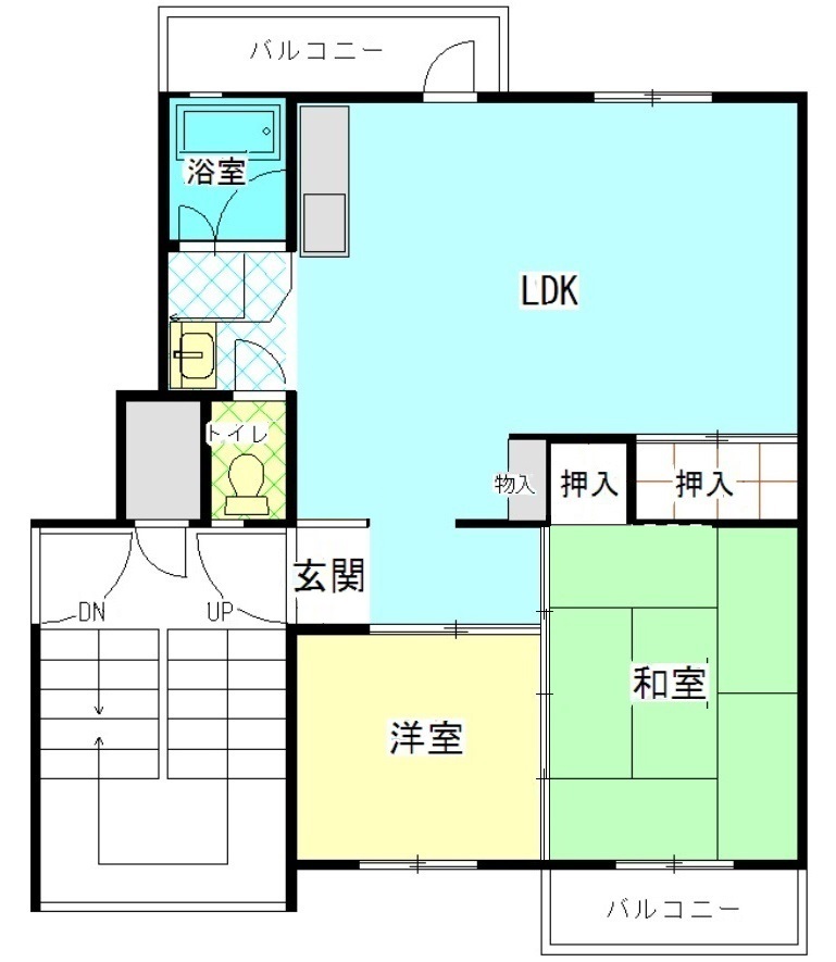 堺市南区庭代台のマンションの間取り