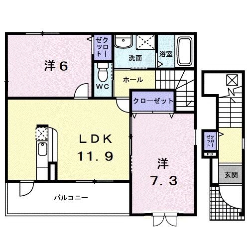 プリムラ　ジュリアンの間取り