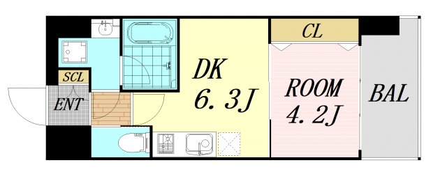 プレジオ江坂2の間取り