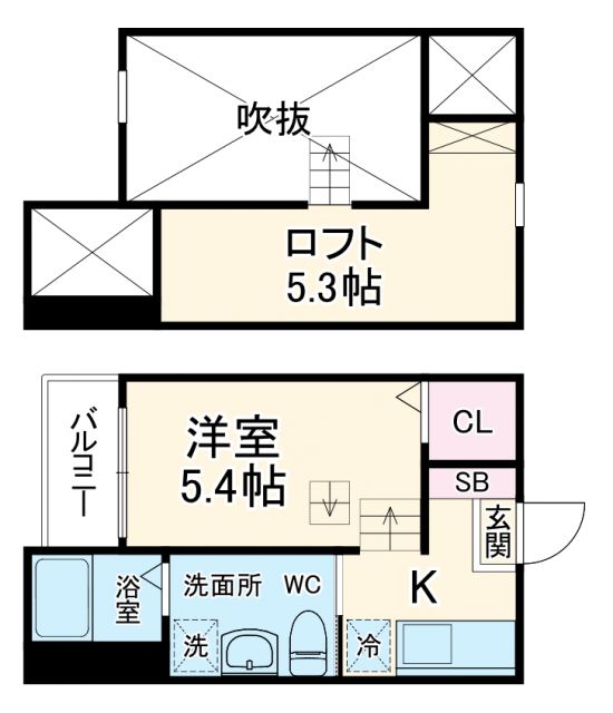 名古屋市南区道徳通のアパートの間取り