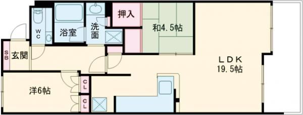 ワコーレシティ神戸三宮の間取り