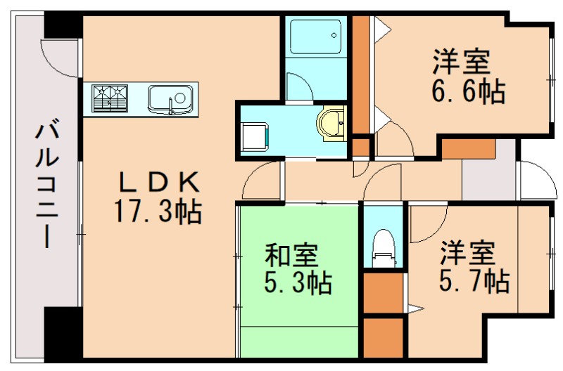 糟屋郡志免町別府北のマンションの間取り