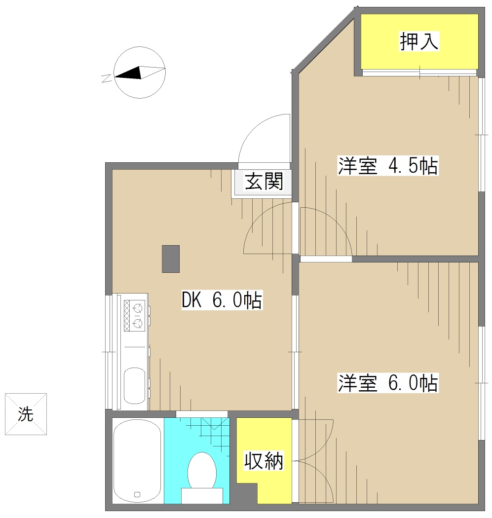 八木アパートの間取り