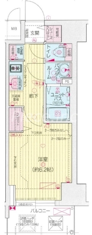 プレサンス堺筋本町ディスティニーの間取り