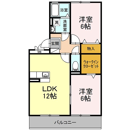 アヴニールＡの間取り