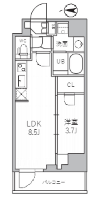 【シーズンフラッツ住吉の間取り】