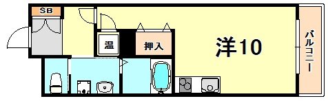 神戸市長田区神楽町のマンションの間取り