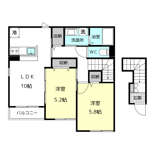 タカツヴィラの間取り