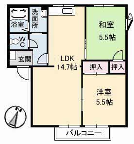 ハイマットメゾン　A棟の間取り