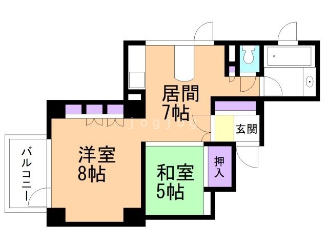 小樽市銭函のマンションの間取り