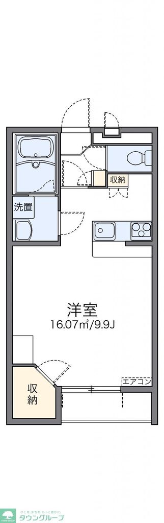 野田市中根のアパートの間取り