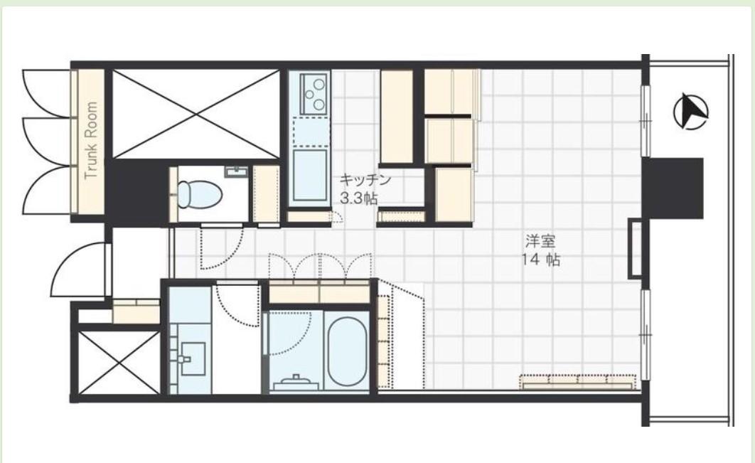 目黒区大橋のマンションの間取り