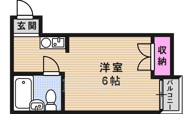 大阪市旭区大宮のマンションの間取り