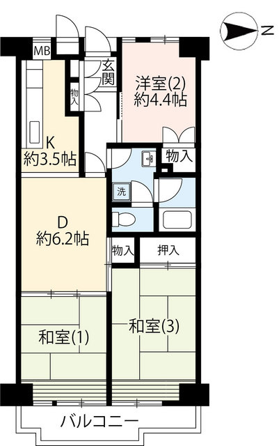 ＵＲ東大島駅前ハイツの間取り