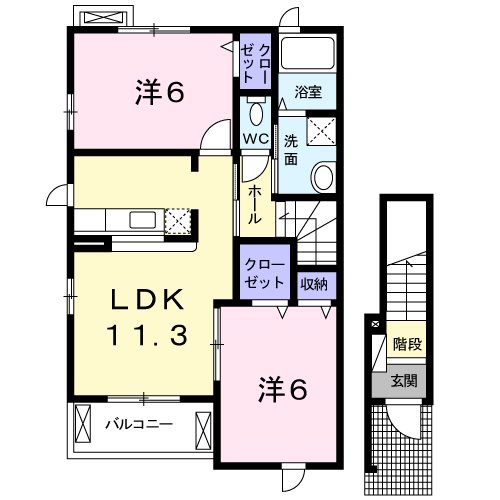 ベラヴィスタ Aの間取り