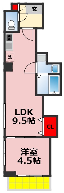 千葉市中央区中央のマンションの間取り