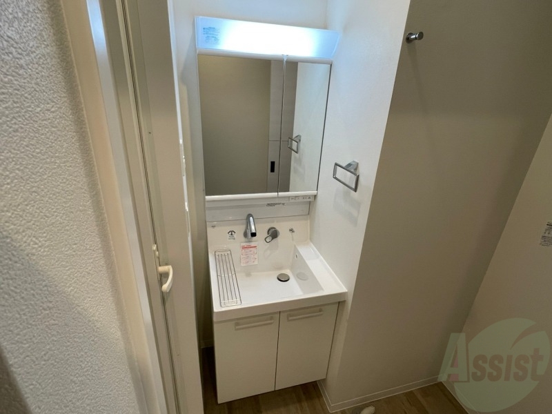 洗面設備　シャンプードレッサー。身支度はここでばっちりですね。