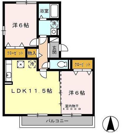 グラスツインの間取り写真