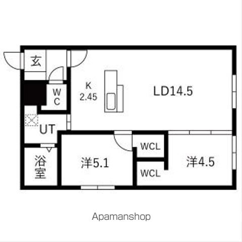 地下鉄東豊線 福住駅 徒歩11分 4階建 築2年の間取り写真