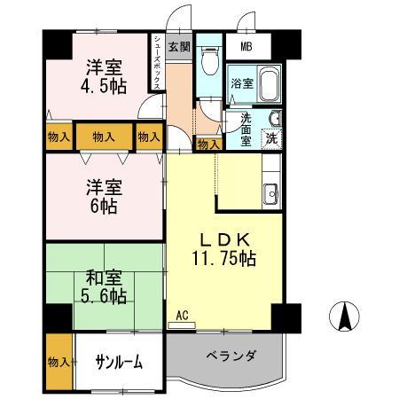 福井市和田東のマンションの間取り