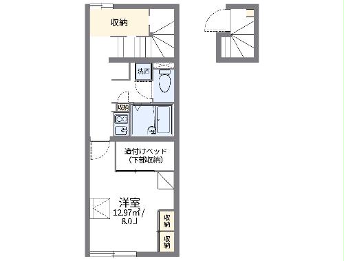 レオパレスマ　レーヴの間取り