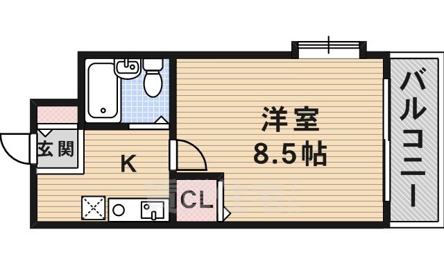 レディースイン石橋の間取り