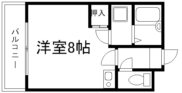 【京都市北区紫野東舟岡町のアパートの間取り】