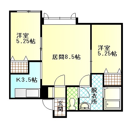 ｓｔｅｌｌａ豊岡２－１の間取り